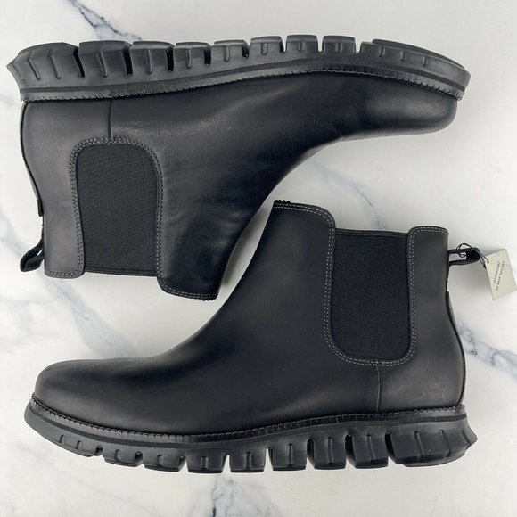 COPY - Cole Haan Zerogrand Size 10 Wide Mens Chelsea Waterproof Black Leather B… - Picture 6 of 12